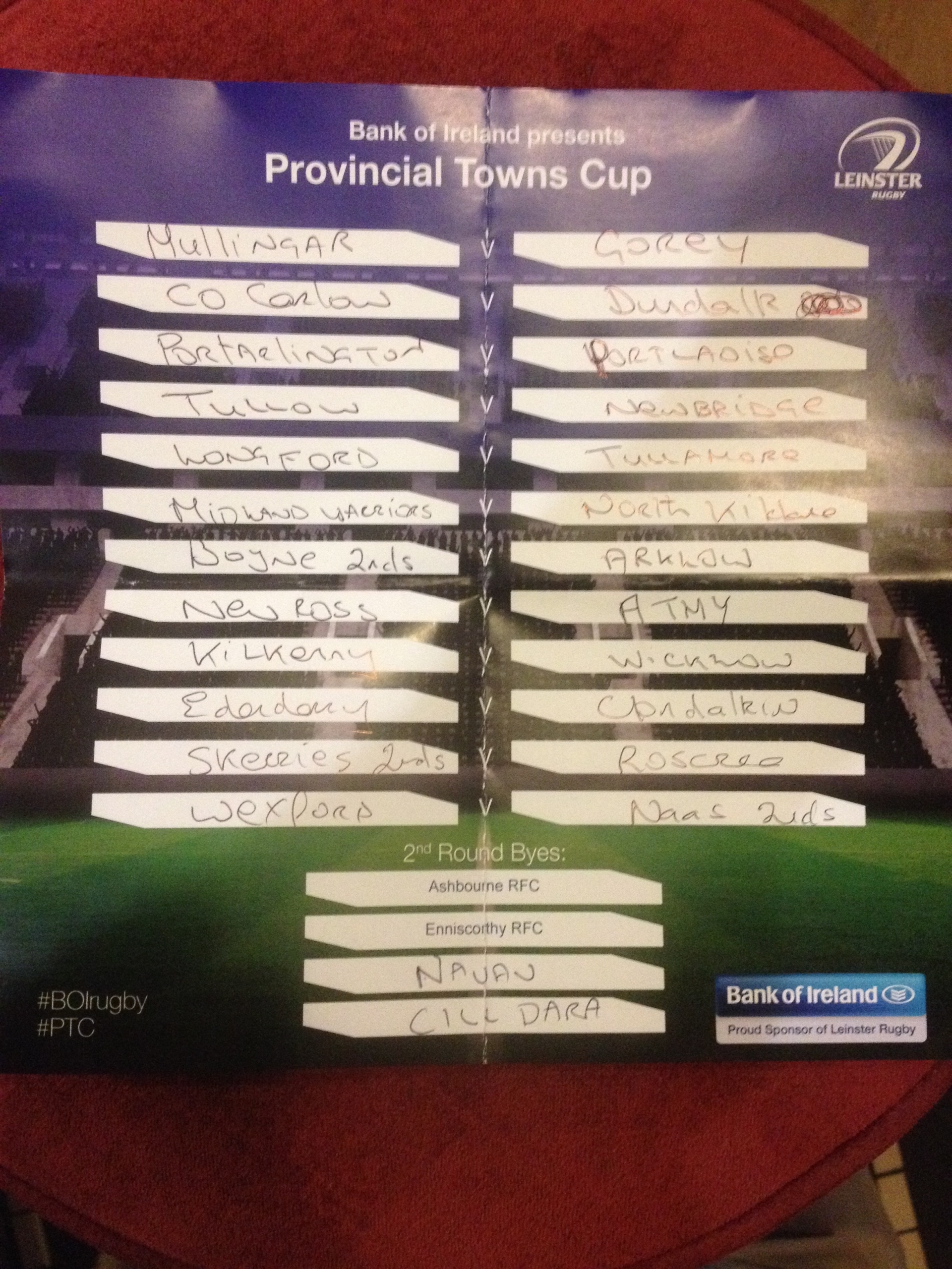 Bank of Ireland Provincial Towns Cup Draw
