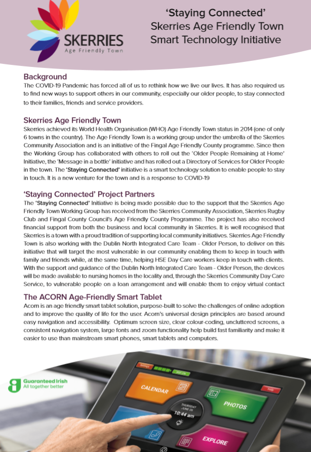 Age Friendly Skerries – Stay Connected Initiative