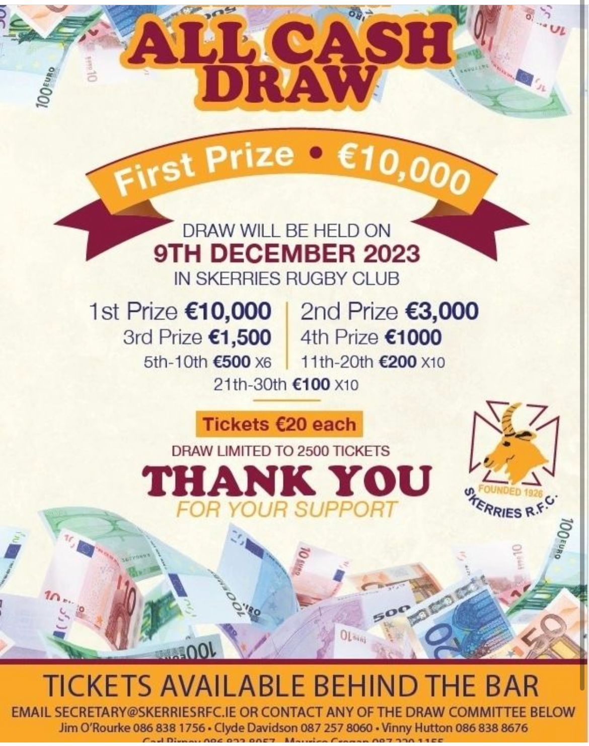 2023 All-Cash Draw – Online Purchase Available