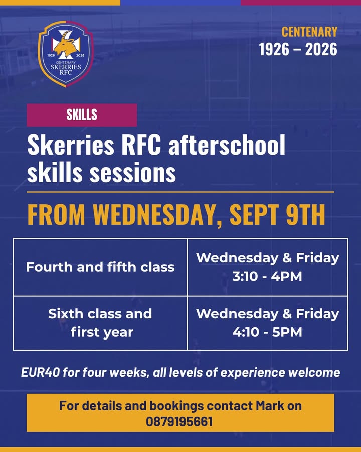 🚨 With all minis and youths teams of Skerries Rugby Club now back up and running, this …