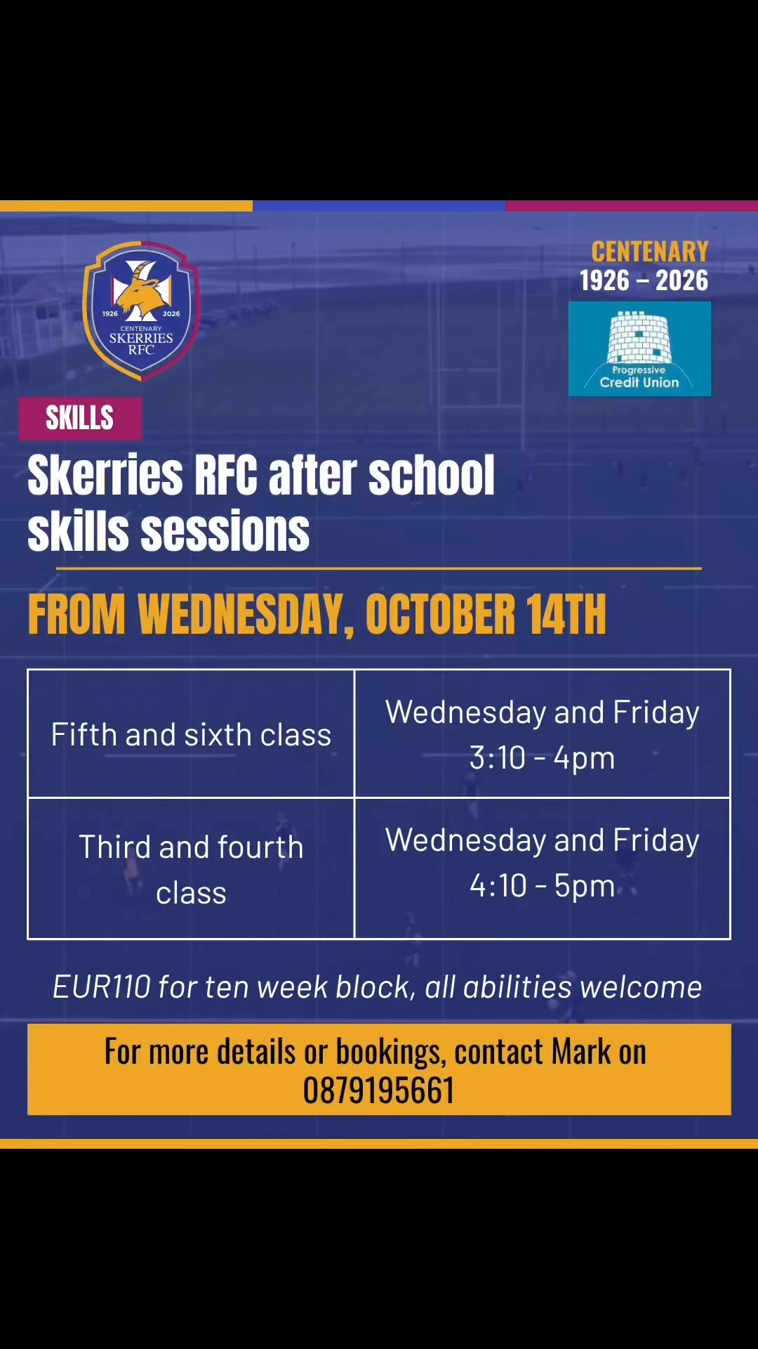 🚨 The next block of Skerries Rugby Club after-school skills sessions are upon us, and t…