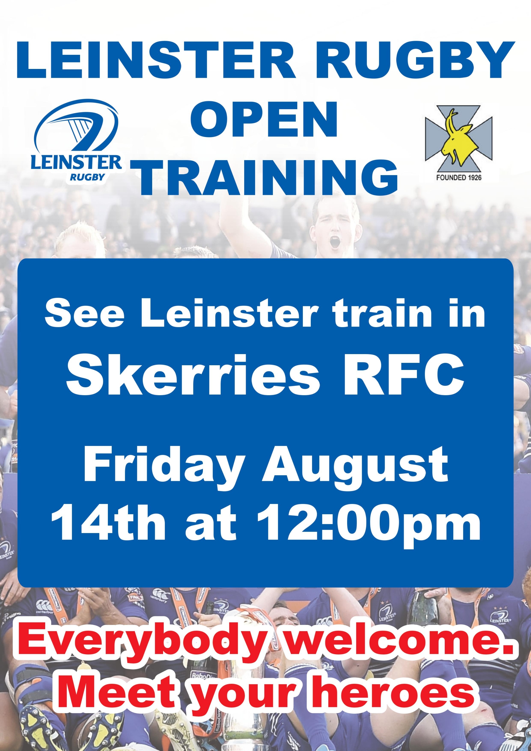 Leinster Training Day – Friday 14th